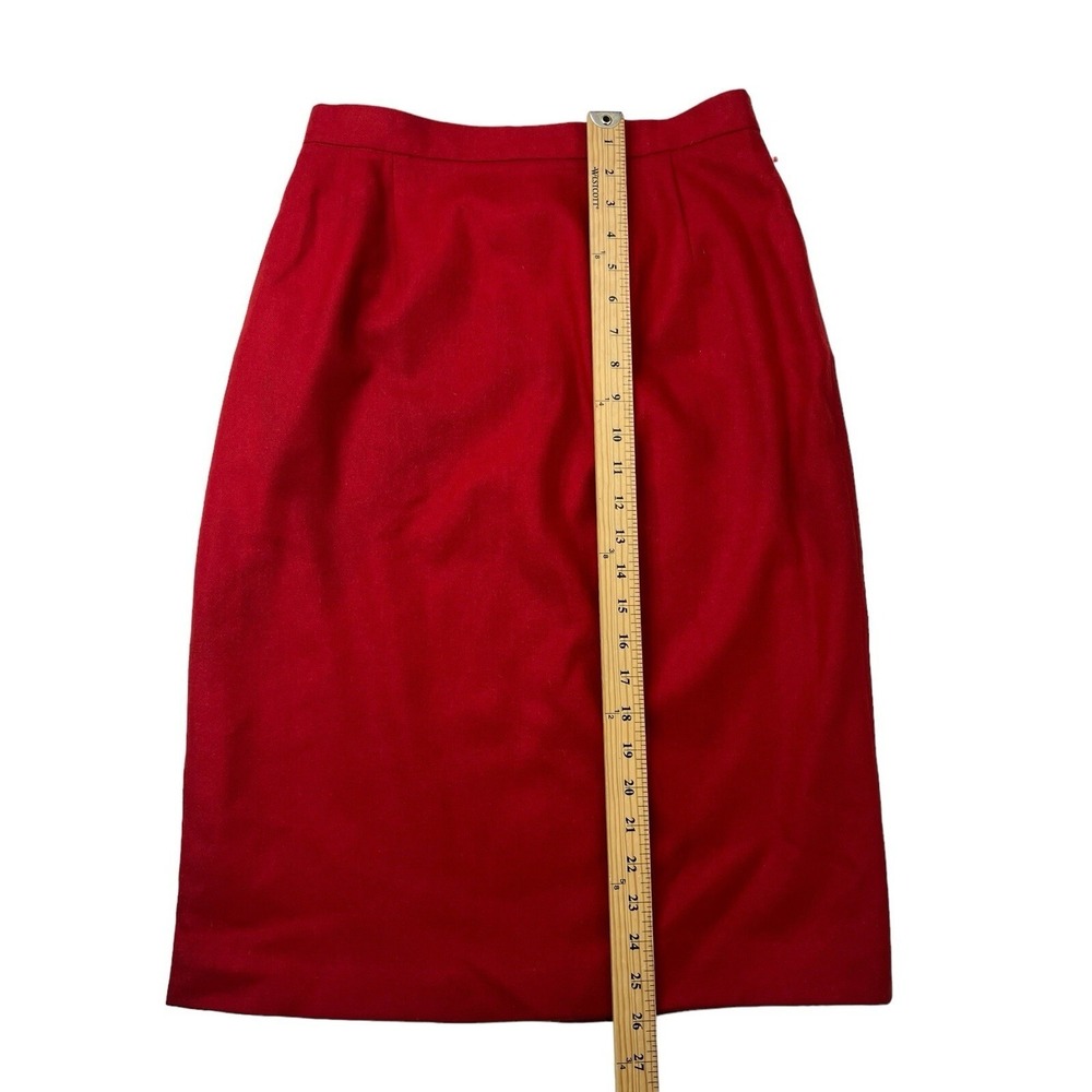Worthington Women's Size 12 Red A-line Midi Lined Career Wool Classic Skirt NWOT - Picture 11 of 16